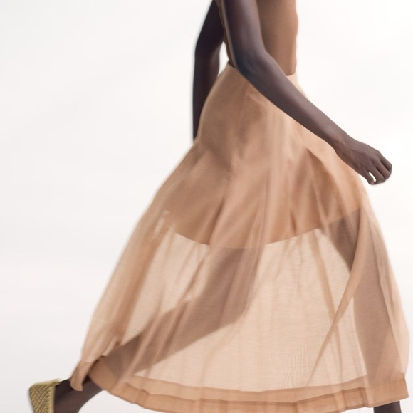 H&M EDITION SHEER PLEATED SKIRT - Picture 2 of 7